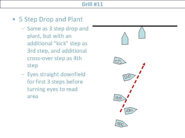 Drill #11 • 5 Step Drop and Plant – Same as 3 step drop