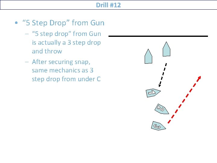 Drill #12 • “ 5 Step Drop” from Gun – “ 5 step drop”
