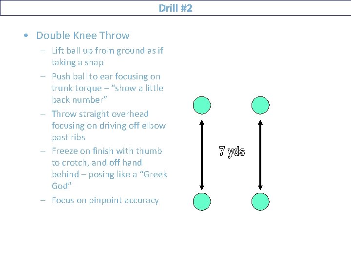 Drill #2 • Double Knee Throw – Lift ball up from ground as if