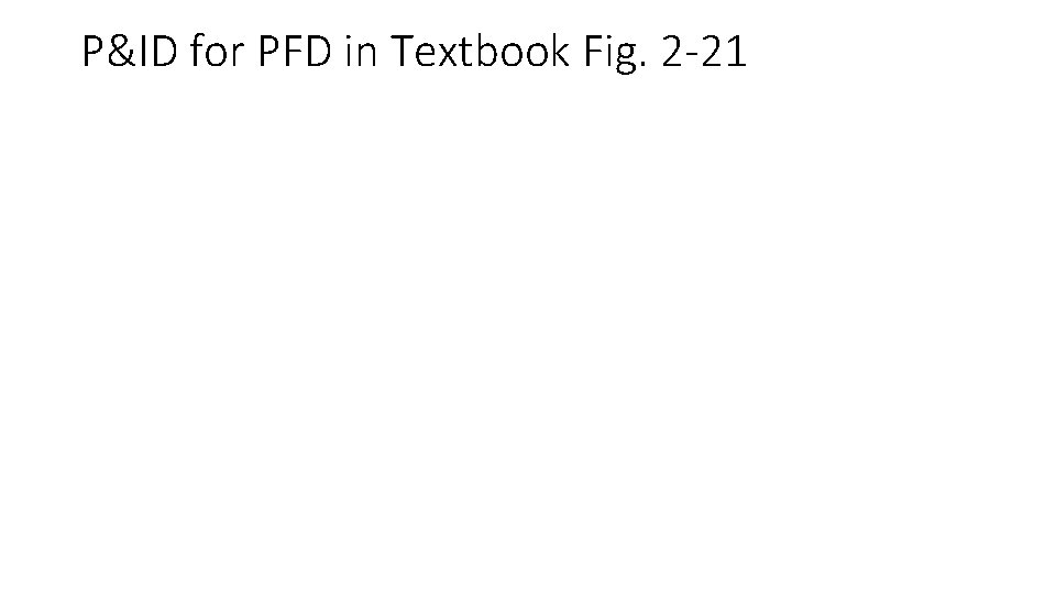 P&ID for PFD in Textbook Fig. 2 -21 