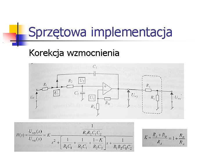 Sprzętowa implementacja Korekcja wzmocnienia 