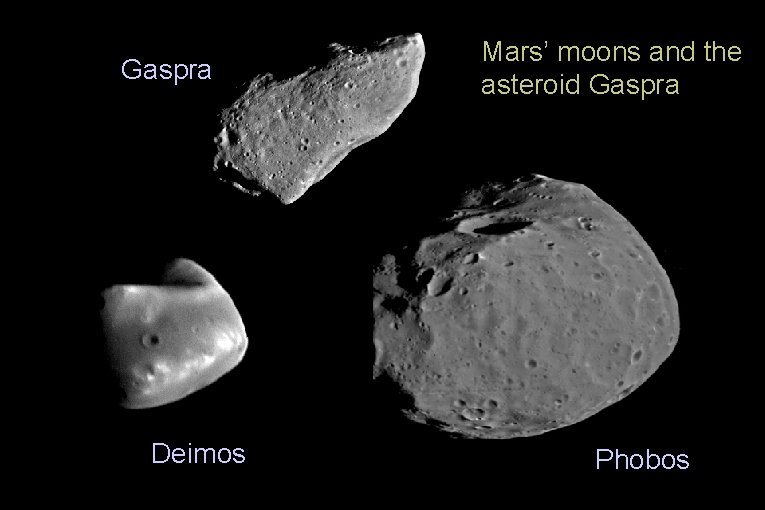 Gaspra Deimos Mars’ moons and the asteroid Gaspra Phobos 