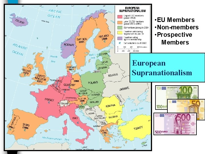  • EU Members • Non-members • Prospective Members European Supranationalism 