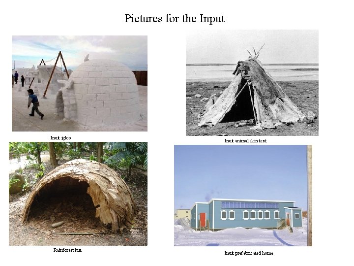 Pictures for the Input Inuit igloo Rainforest hut Inuit animal skin tent Inuit prefabricated Pictures for the Input Inuit igloo Rainforest hut Inuit animal skin tent Inuit prefabricated