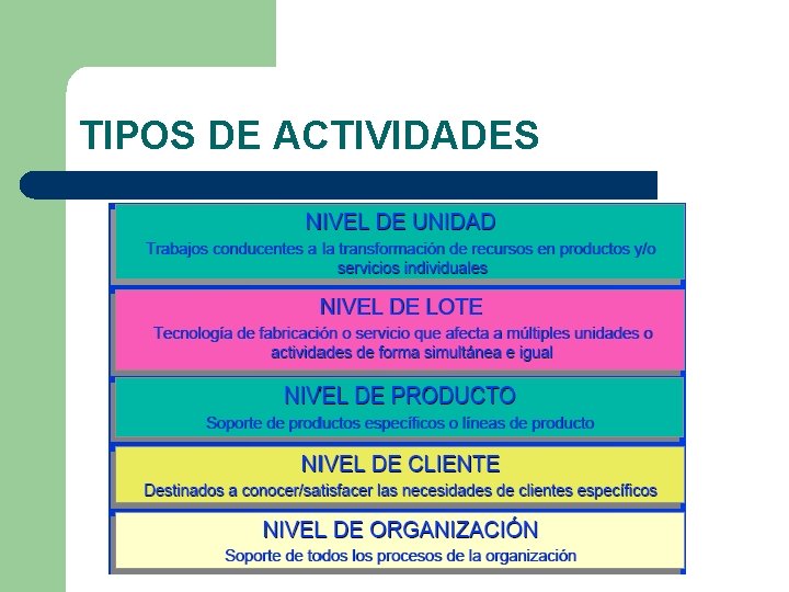 TIPOS DE ACTIVIDADES 