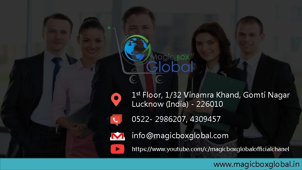 1 st Floor, 1/32 Vinamra Khand, Gomti Nagar Lucknow (India) - 226010 0522 -
