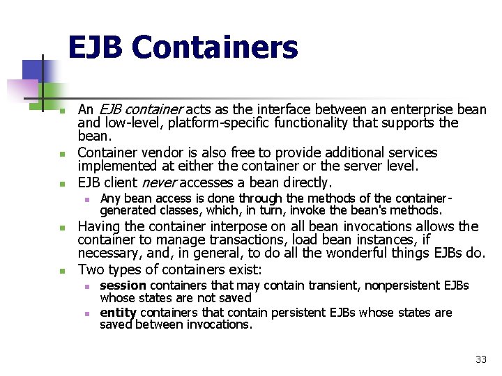 Lecture 14 Enterprise and Web Application Programming Enterprise