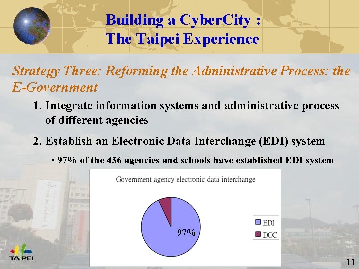 Building a Cyber. City : The Taipei Experience Strategy Three: Reforming the Administrative Process: