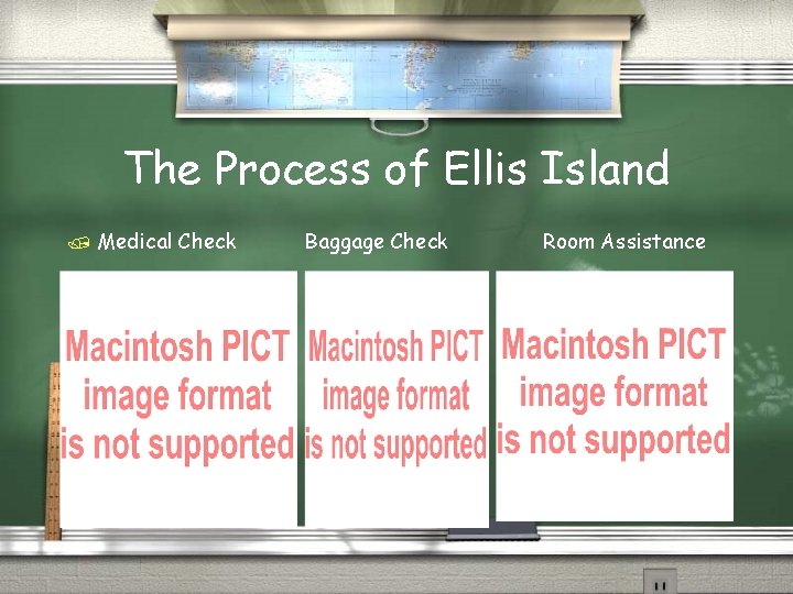 The Process of Ellis Island / Medical Check Baggage Check Room Assistance 