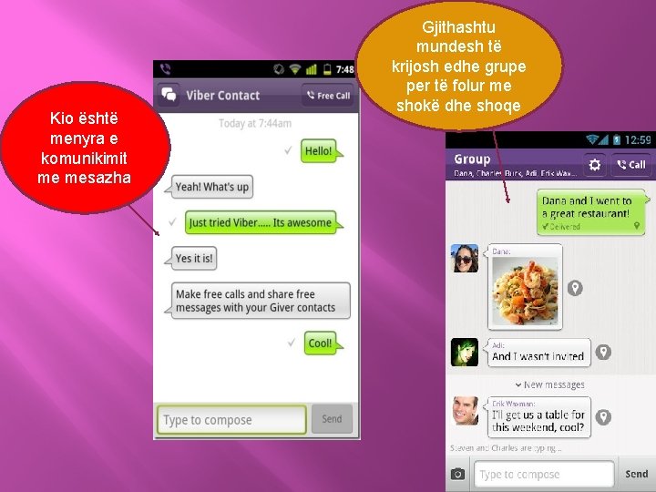 Kio është menyra e komunikimit me mesazha Gjithashtu mundesh të krijosh edhe grupe per
