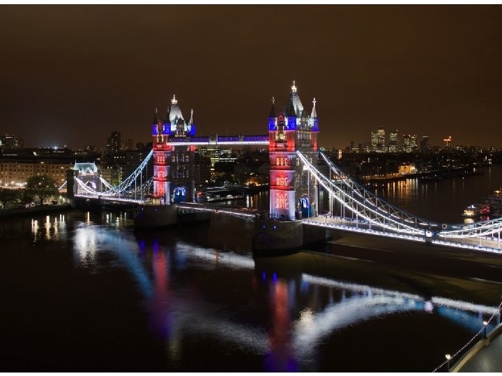 The Tower bridge • Tower Bridge is a bridge in London. It crosses the