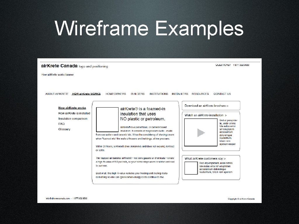 Wireframe Examples 