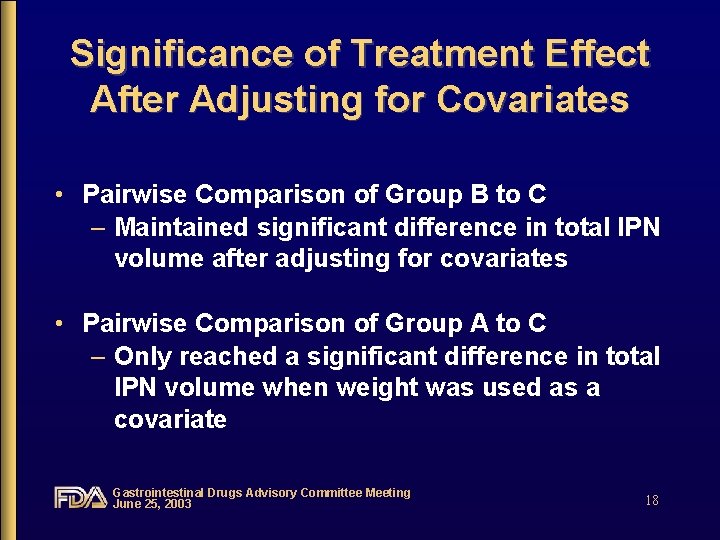 Significance of Treatment Effect After Adjusting for Covariates • Pairwise Comparison of Group B