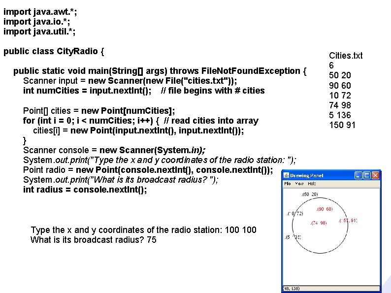 import java. awt. *; import java. io. *; import java. util. *; public class