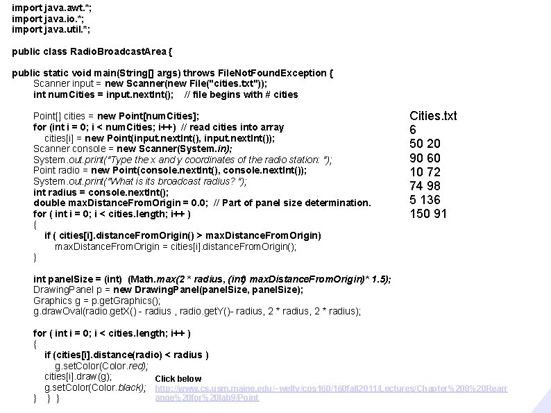 import java. awt. *; import java. io. *; import java. util. *; public class