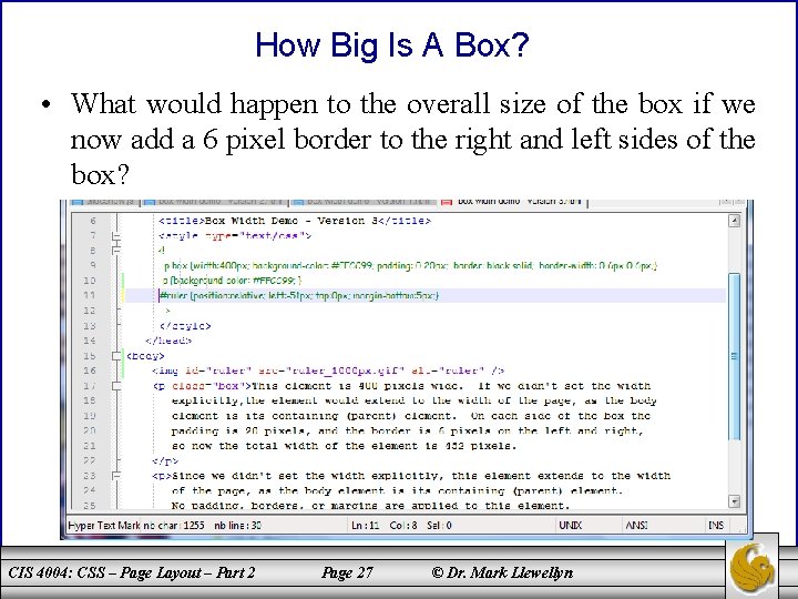 How Big Is A Box? • What would happen to the overall size of