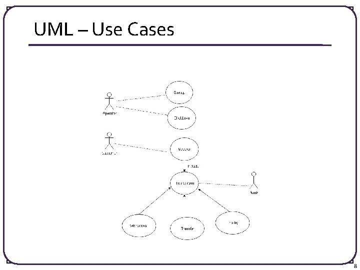 UML – Use Cases 8 