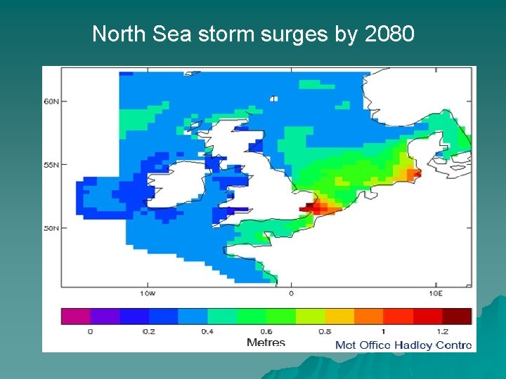 North Sea storm surges by 2080 