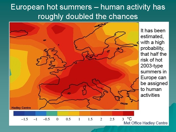 European hot summers – human activity has roughly doubled the chances 