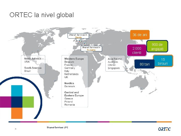 ORTEC la nivel global Shared Services in Olanda Shared Services in Romania 36 de