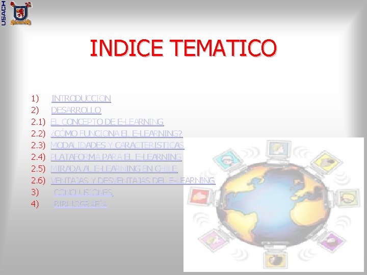 INDICE TEMATICO 1) 2) 2. 1) 2. 2) 2. 3) 2. 4) 2. 5)