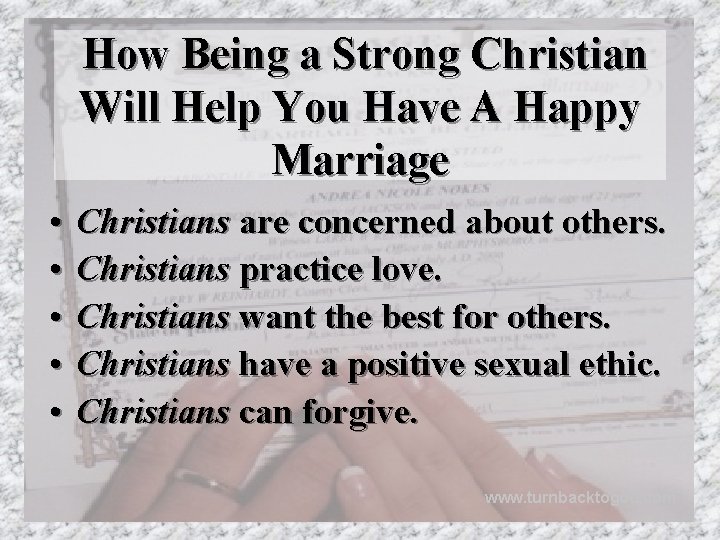 How Being a Strong Christian Will Help You Have A Happy Marriage • •