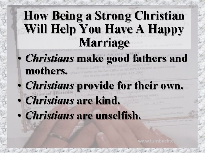 How Being a Strong Christian Will Help You Have A Happy Marriage • Christians