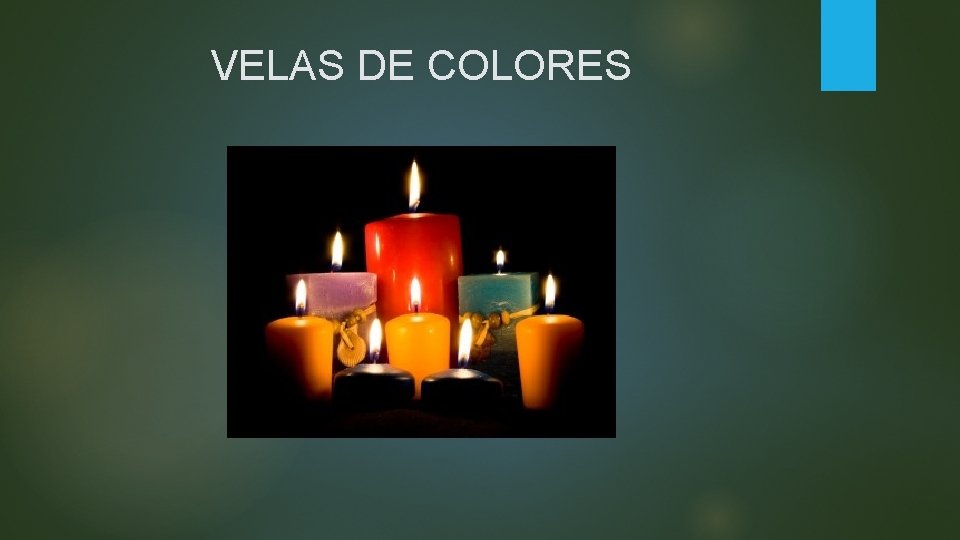 VELAS DE COLORES 