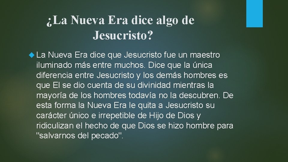 ¿La Nueva Era dice algo de Jesucristo? La Nueva Era dice que Jesucristo fue