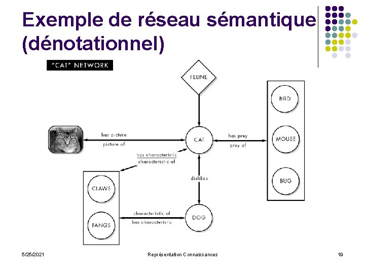 Exemple de réseau sémantique (dénotationnel) 5/25/2021 Représentation Connaissances 19 