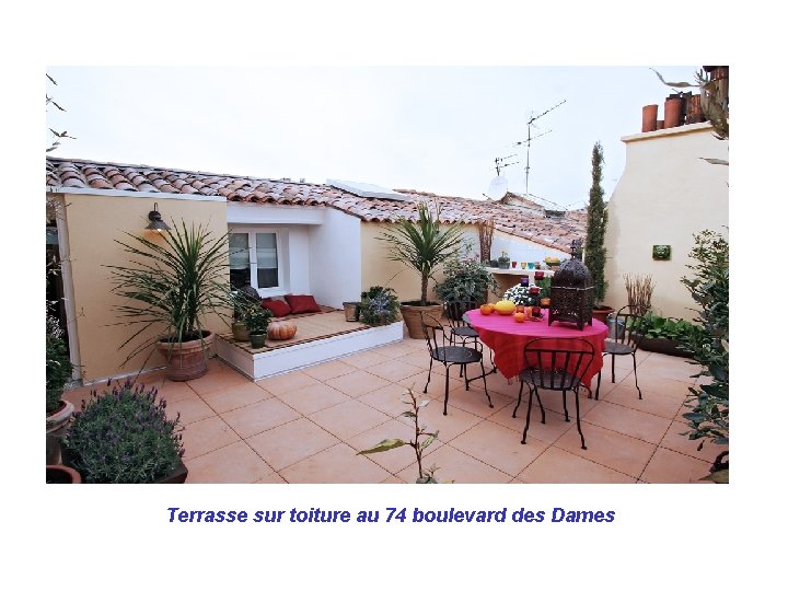 Terrasse sur toiture au 74 boulevard des Dames 