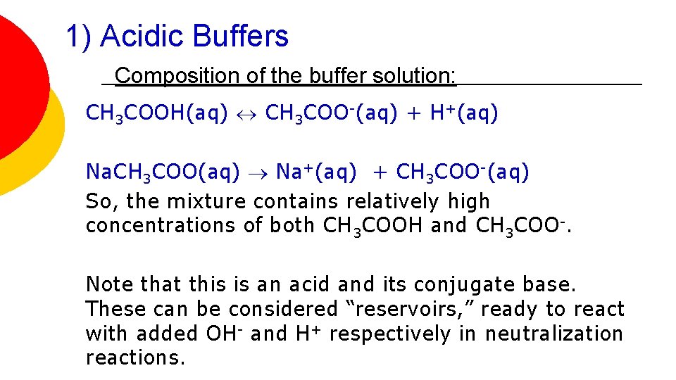 PART 4 Buffer Solutions and Salt Hydrolysis IB