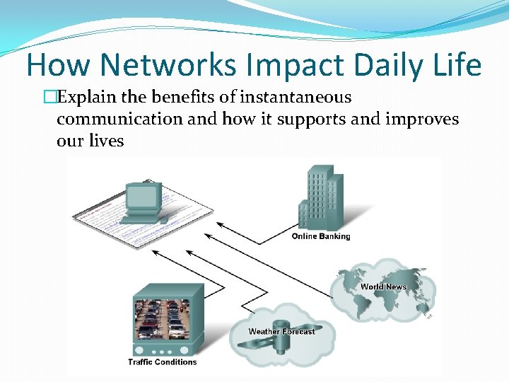 How Networks Impact Daily Life �Explain the benefits of instantaneous communication and how it