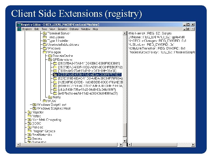 Client Side Extensions (registry) 