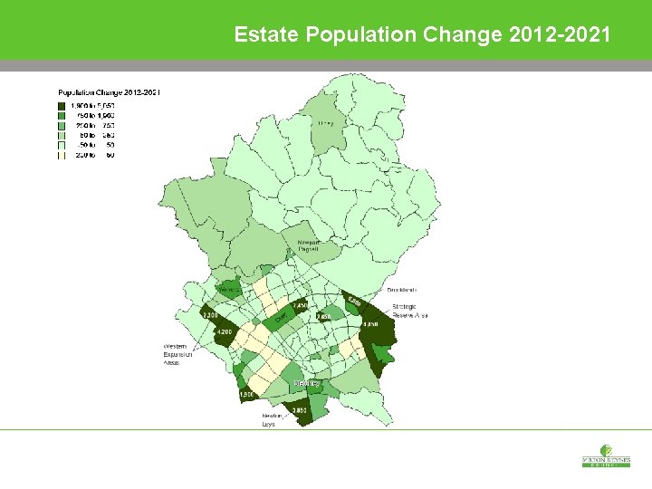 Estate Population Change 2012 -2021 