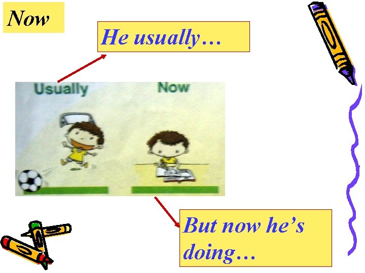 Now He usually… But now he’s doing… 