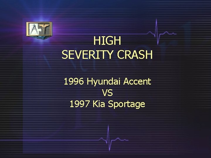 HIGH SEVERITY CRASH 1996 Hyundai Accent VS 1997 Kia Sportage 
