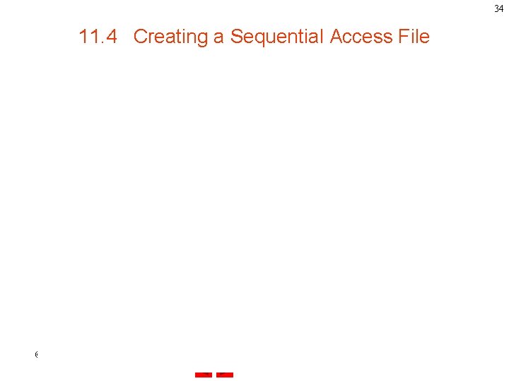 34 11. 4 Creating a Sequential Access File © Copyright 1992– 2004 by Deitel