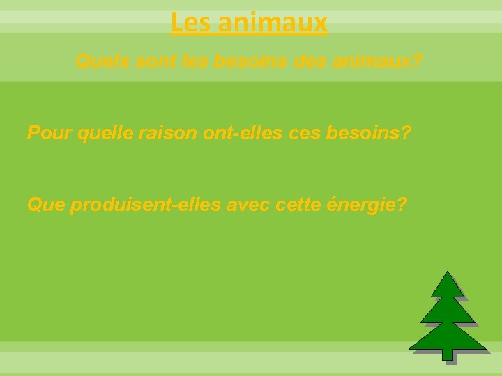 Les animaux Quels sont les besoins des animaux? Pour quelle raison ont-elles ces besoins?