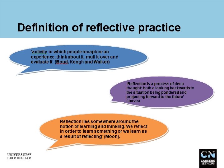 Definition of reflective practice 