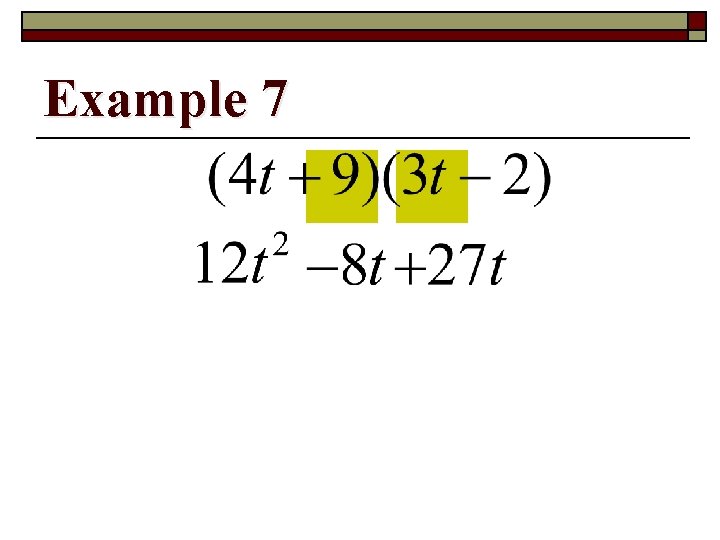 Example 7 