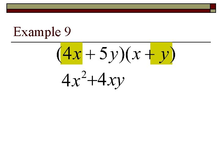 Example 9 