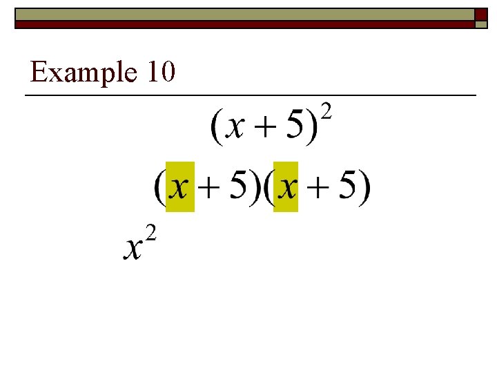 Example 10 