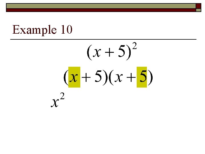 Example 10 