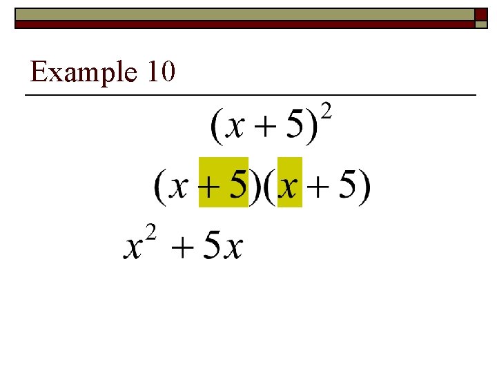 Example 10 