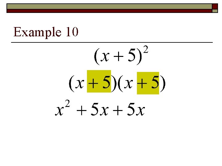 Example 10 
