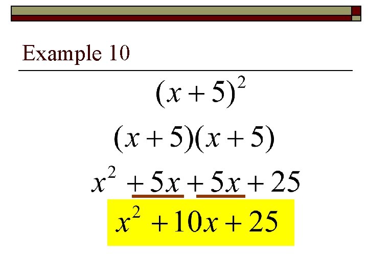 Example 10 