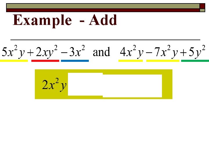 Example - Add 