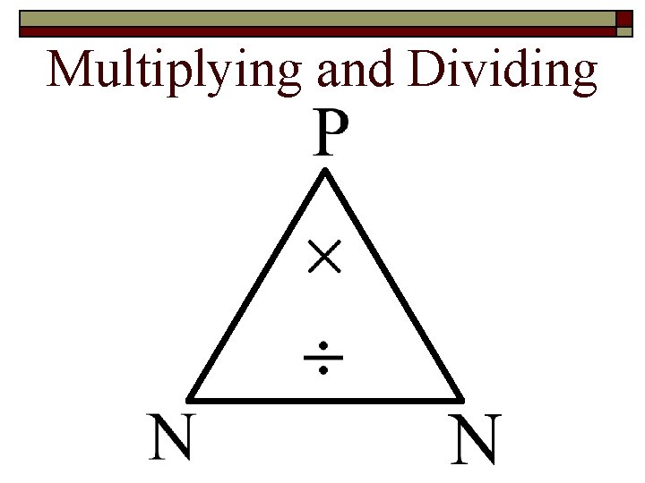 Multiplying and Dividing 