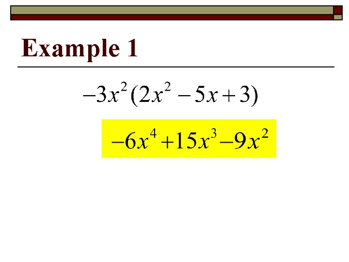 Example 1 